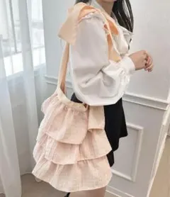 Apres jour リボンショルダーフリルバッグ