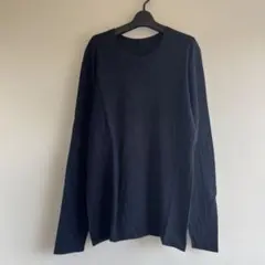 無印良品 メンズ リネン クルーネックニット L