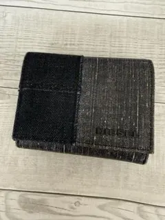 DIESEL 三つ折り財布 ブラック/ダークグレー