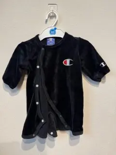 チャンピオン Champion ベビー ロンパース カバーオール ベロア 黒