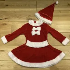 未使用　ベビー　80cm サンタワンピ　帽子セット　クリスマスコスチューム