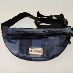 Columbia ボディバッグ 青系チェック柄のサムネイル