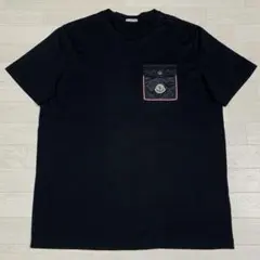 美品 モンクレール ペイズリー Tシャツ ネイビー S 国内正規品 3S715 