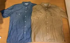 UNIQLO シャンブレー半袖シャツ 2枚セット