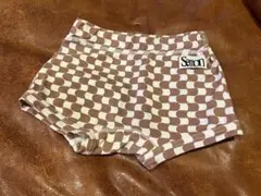 Semon ショートパンツ チェッカーフラッグ柄