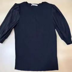 SNIDEL 黒 バルーン袖 ニット 半袖