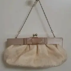 *アプワイザー*がま口パーティバッグ レース オーガンジー