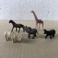 昭和レトロ　動物ミニチュア 5体セット　駄玩具