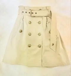 希少 バーバリーブルーレーベル トレンチスカート 金ボタン サイズ36