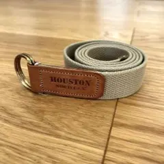 HOUSTON ヒューストン ベージュ リングベルト USA製 キャンバス