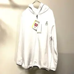 新品タグ付き　ウィルソン　パーカー　テニスウェア　LL レディース　裏起毛　白