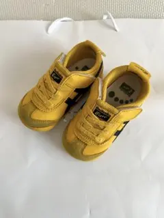 【良品】Onitsuka Tiger ベビー スニーカー 13.5cm イエロー