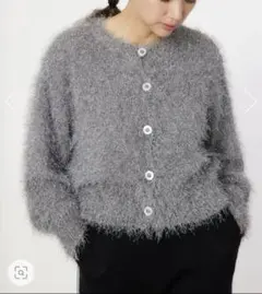 未使用級 ロデオクラウンズWIDE BOWL ラメシャギーニットカーディガン