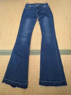 フレアデニムパンツ ブーツカット カットオフ