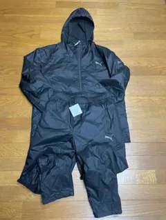 PUMA(プーマ） 裏起毛 ナイロン セットアップ サイズL ブラック