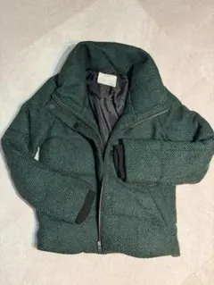 moussy ヘリンボーン ダウンジャケット グリーンのサムネイル