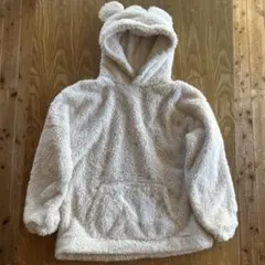 東京ディズニーリゾート ミッキー耳付きボアパーカー アイボリーS