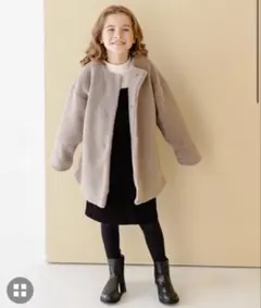 ［美品］GLOBAL WORK ボアコート 140 グレージュ