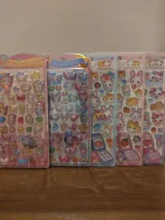 ふわふわらびちゃん・まじかるみゅ〜ちゃんうるちゅるポップシールセット