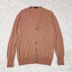 ユニクロ 大きい XLウール ニットカーディガン ブラウン系 羽織 a2369