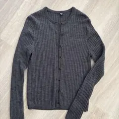 メリノリブクルーネックショートカーディガン