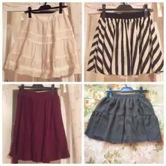 【中古】ストライク レース シフォン スカート 4点セット