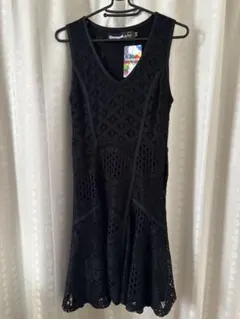 Desigual ブラック ノースリーブ ワンピース サイズS