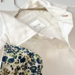 激レア✨️ボックスタグ ポールスミス ジャガード 花柄シャツ ホワイト M