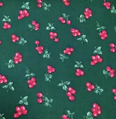 USAコットン クリスマス 木の実 緑 クリスマス柄