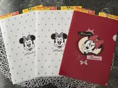 ★最終お値下げ！【ゼクシィ付録】ミニーマウス クリアファイル 3枚セット　《K》