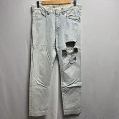 名作　N.HOOLYWOOD Lee 穴あき加工 デニムパンツ　Lのサムネイル
