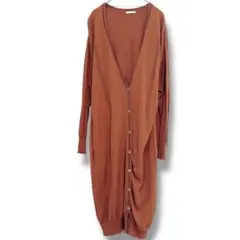 ジーユー GU ロングカーディガン S ブラウン ゆったり 羽織 長袖 トップス