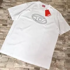 【新品】DIESEL ディーゼル／エンボス加工 オーパルDロゴ Tシャツ XXL