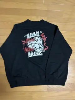 wegoダイスグラフィック ブラックスウェット