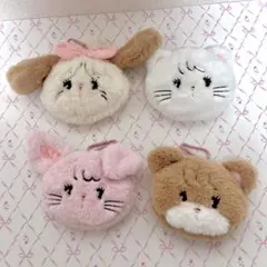 mikko illustrations ふわふわフェイスポーチ 4点セット