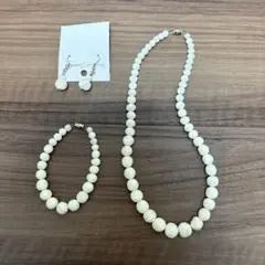 ホワイトシェルネックレスセット