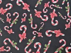 SALE✨ USA fabric クリスマス Candy Cane Crowd