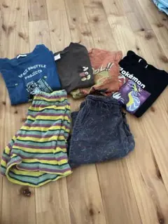 男児服　110サイズ　半袖Tシャツ、ハーフパンツ6点まとめ売り