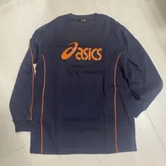 asics 長袖ウォームアップウェア ネイビー/オレンジ