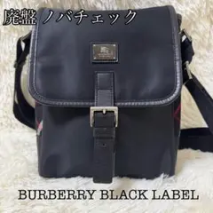 レア✨バーバリー メッセンジャーバッグ ノバチェック ブラック