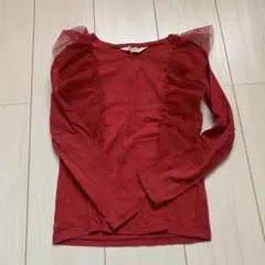 H&M 赤 長袖カットソー 122/128