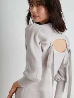 【新品未使用】Snidel Sustainableバックオープンニットワンピース