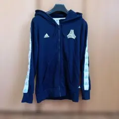 adidas ネイビーフルジップパーカー