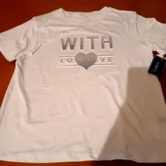 CARINA 半袖Tシャツ ホワイト ラインストーン