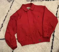 レッド ジャンパー レザーラベル 2ポケット