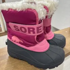 SOREL キッズスノーブーツ ピンク 18cm 防水 防寒