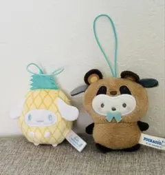 シナモロール・ポチャッコ ぬいぐるみキーホルダー