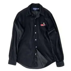 ポロラルフローレン 長袖シャツ ポロベア コーデュロイ ブラック M