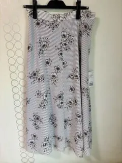 【新品】IENAイエナストライプフラワースカート38のサムネイル