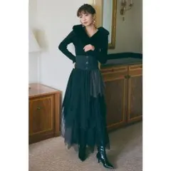 rienda 2WAYコルセットランダムチュールハイウエストスカート 美品